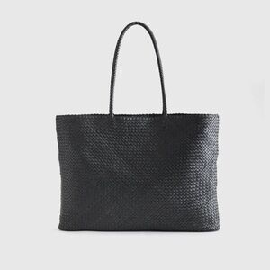 Quince Italian Leather Handwoven Tote